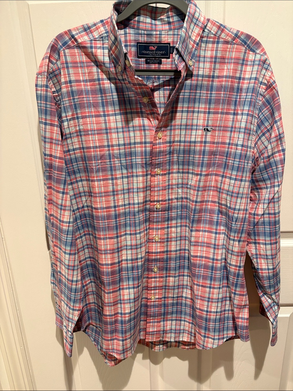 Vineyard Vines Pink & Blue Plaid Button-Down Shirt